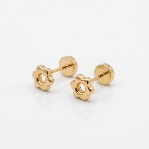 Aros FLOR Oro 18k