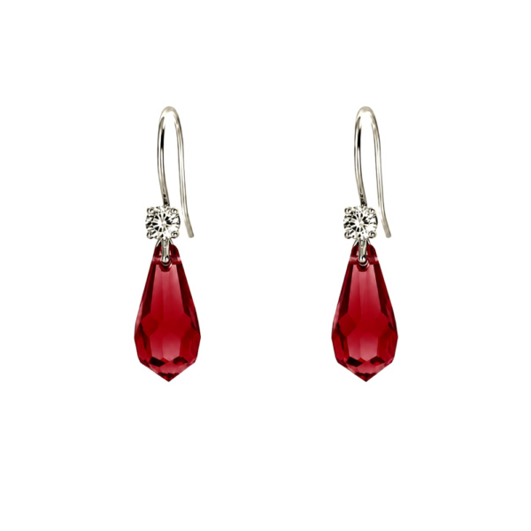 Aros Sally Rojo - Avant Cristal Swarovski Elements