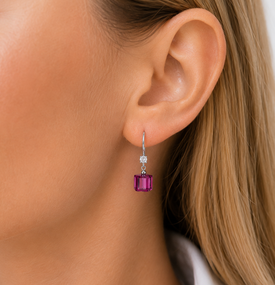 Set Lily Granate - Avant Cristal Swarovski Elements - Imagen 5