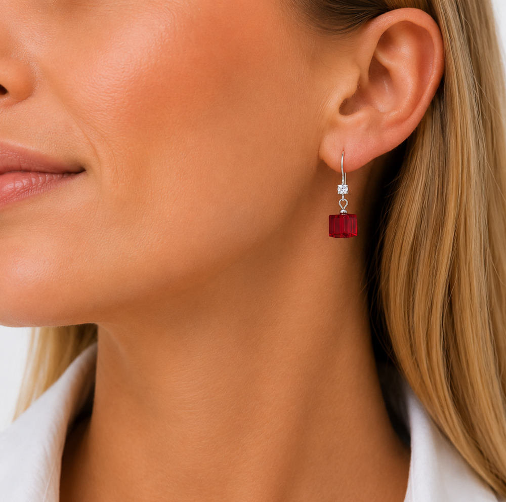 Set Lily Rojo - Avant Cristal Swarovski Elements - Imagen 5
