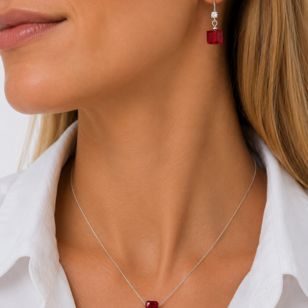 Set Lily Rojo - Avant Cristal Swarovski Elements