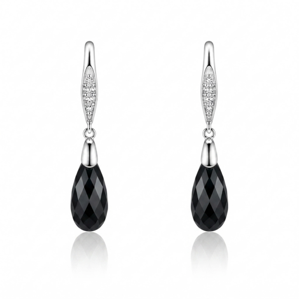 Aros Loana Negro - Avant Cristal Swarovski Elements