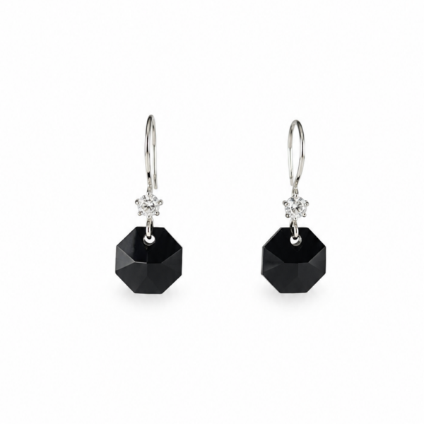 Aros Lucy Negro - Avant Cristal Swarovski Elements