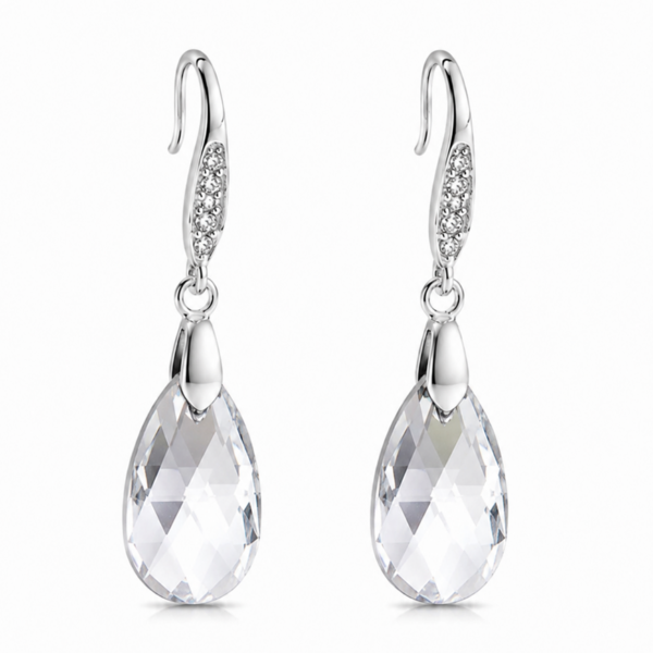 Aros Clementina Plateado - Avant Cristal Swarovski Elements