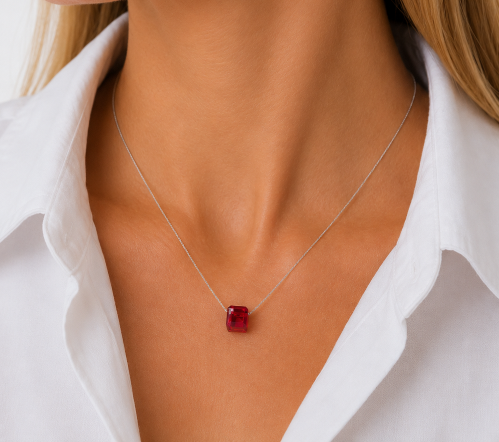 Set Lily Rojo - Avant Cristal Swarovski Elements - Imagen 4